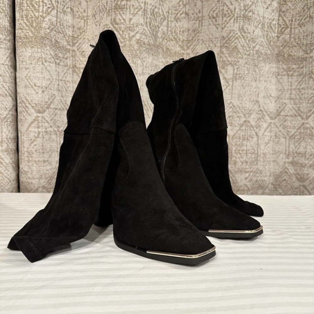 Dream Pairs‎ Boots Womens Size 8 Black Tall Knee High Faux Suede NEW